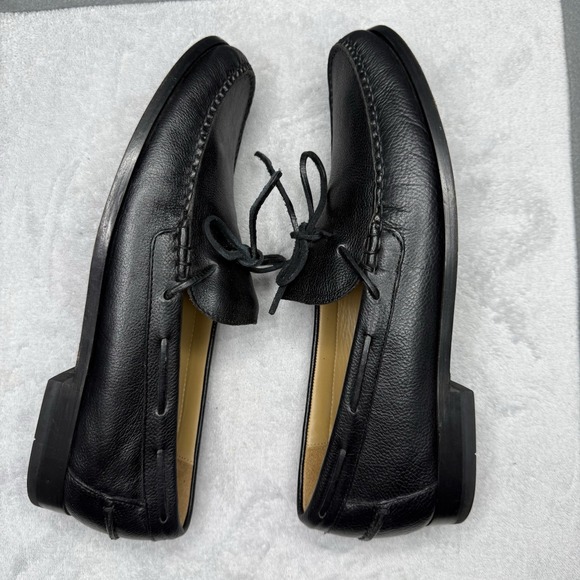 Cole Haan Men\'s 11 M Black Leather Moc Toe Tie Loafers Driving Dress Shoes main image 7
